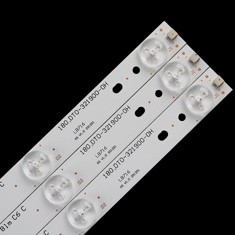 3/12pcs LED Backlight strip For 32"TV C-CNT32D522 BBK 32LEM-1009  8 lamp image 4