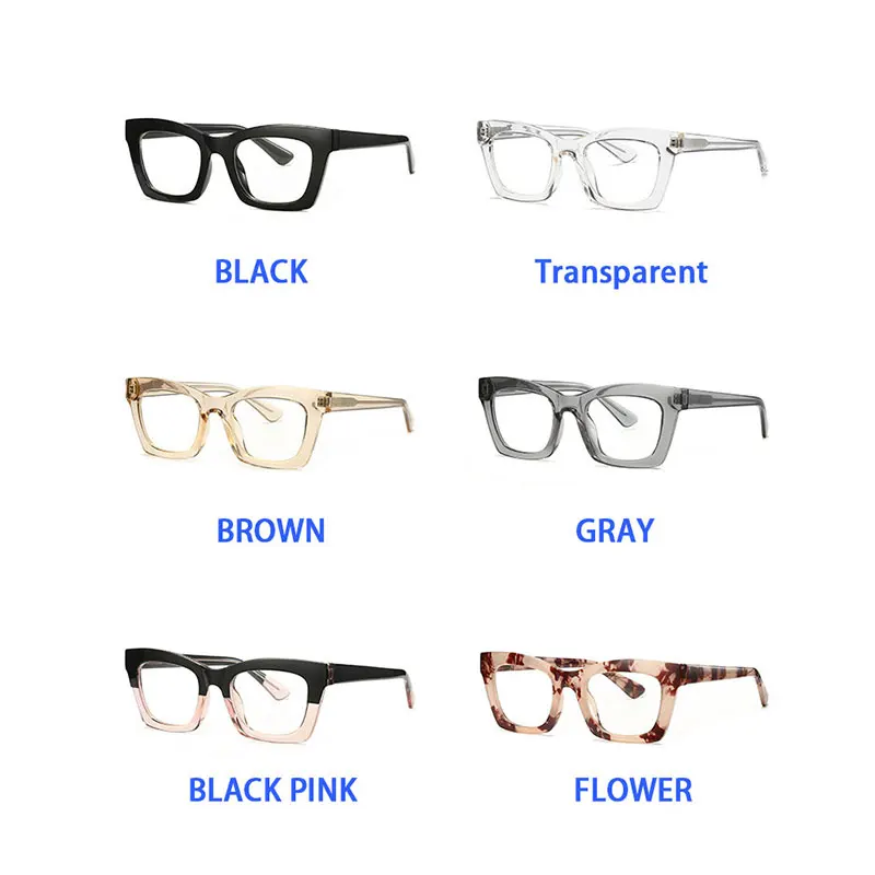 Stylish Women Glasses Frame Full Rim Square Shape Fashion Optical Prescription Eyewear Spectacles for Female Eyeglasses