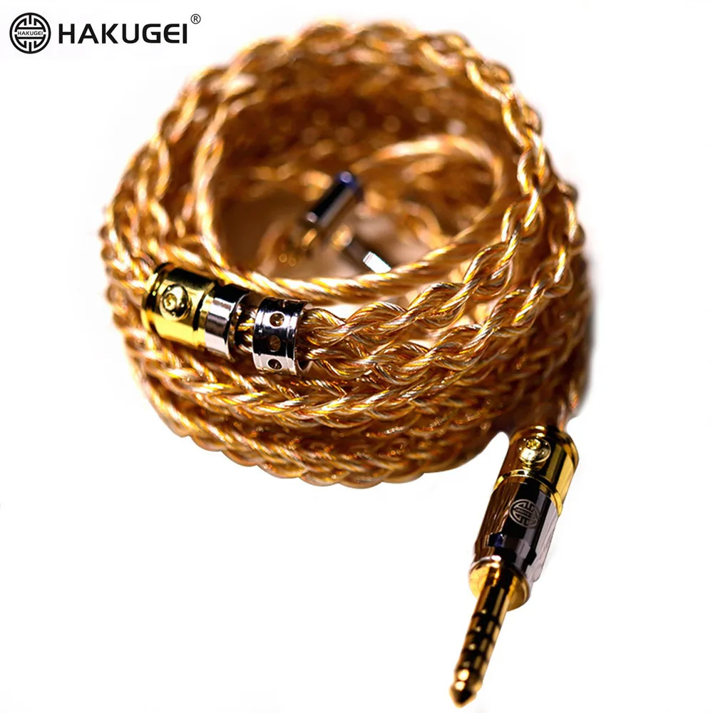 

FENGRU HAKUGEI Golden Treasure Three Element Mix 8 Share 21awg 2Pin 0.78mm MMCX QDC Connector Earphone Upgrade Cable for KXXS S8