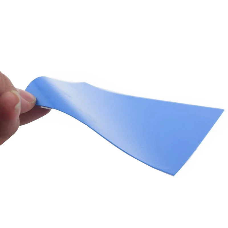 2 uds Gdstime 100mm x 100mm x 0,5mm 0,05 cm espesor azul almohadilla de silicona conductora térmica