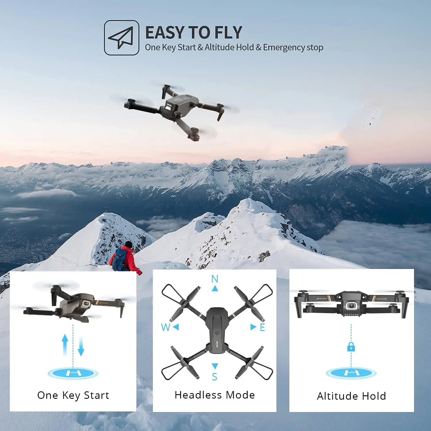 4DRC V4 RC drone 4k WIFI live video FPV 4K/1080P drones with HD 4k Wide Angle profesional Camera quadrocopter dron TOYs