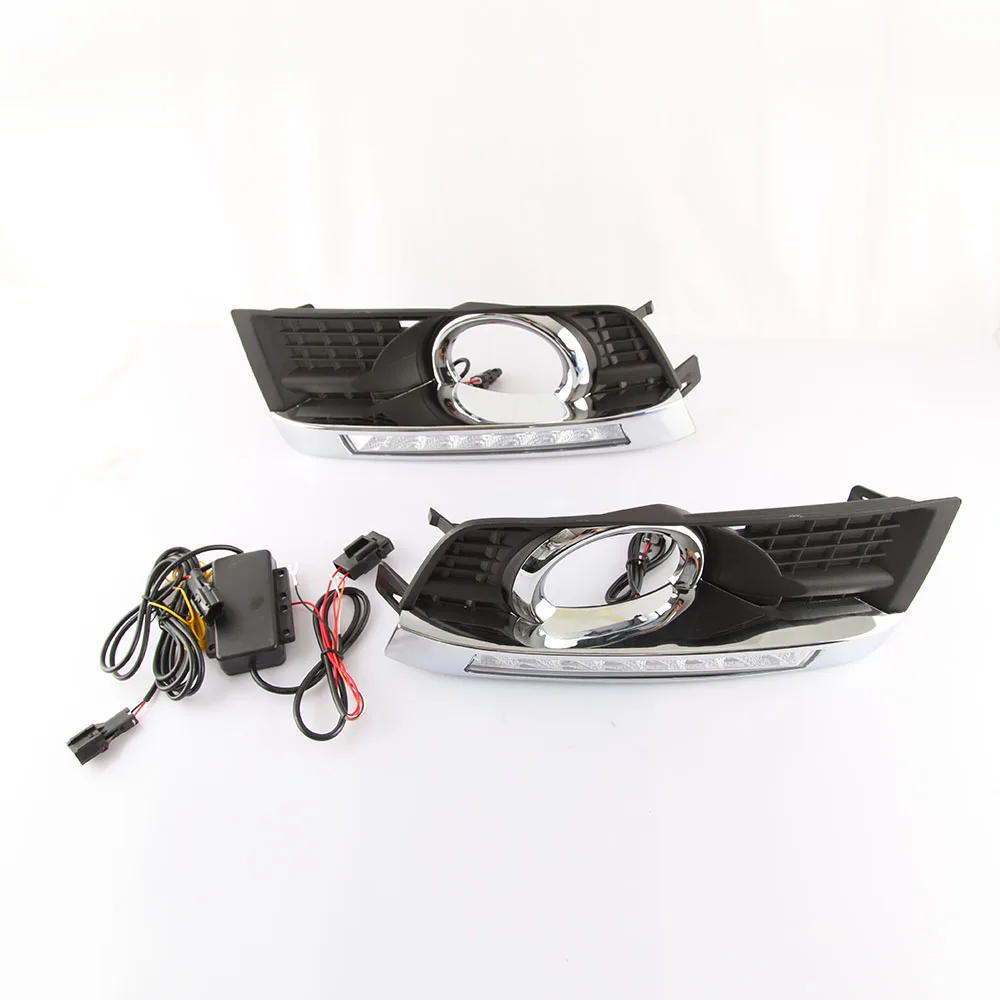 

Car 2Pcs LED DRL Daytime Running Light for Cadillac SRX 2010-2015 years dichromatic steering lights daily line lights