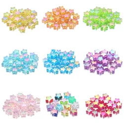 100Pcs Clear Acrylic Star Beads Star Shape Charms AB Loose Spacer Beads For DIY Jewelry Craft Making Necklace Bracelet Supplies