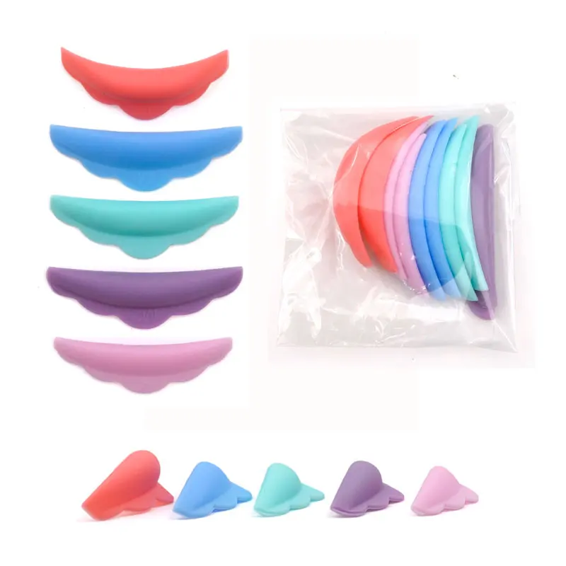 5Pairs Silicone Eyelash Perming Pad Colorful Recycling Lashes Rods Shield Lifting 3D Eyelash Curler Accessories Applicator Tools