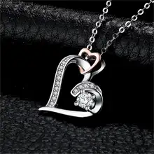 Heart Silver Pendant Necklace for Women #2