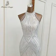 Silver Mermaid Evening Dress for Women #2