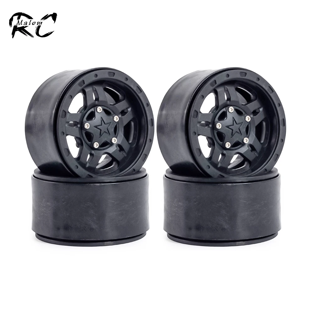 1Pcs/4Pcs Nylon 2.2 Inch Beadlock Wheels Rims for 1/8 1/10 RC Car Crawler Axial SCX10 Wraith TRX4 CC02 YK4082 GEN8 RGT 86120 KM5