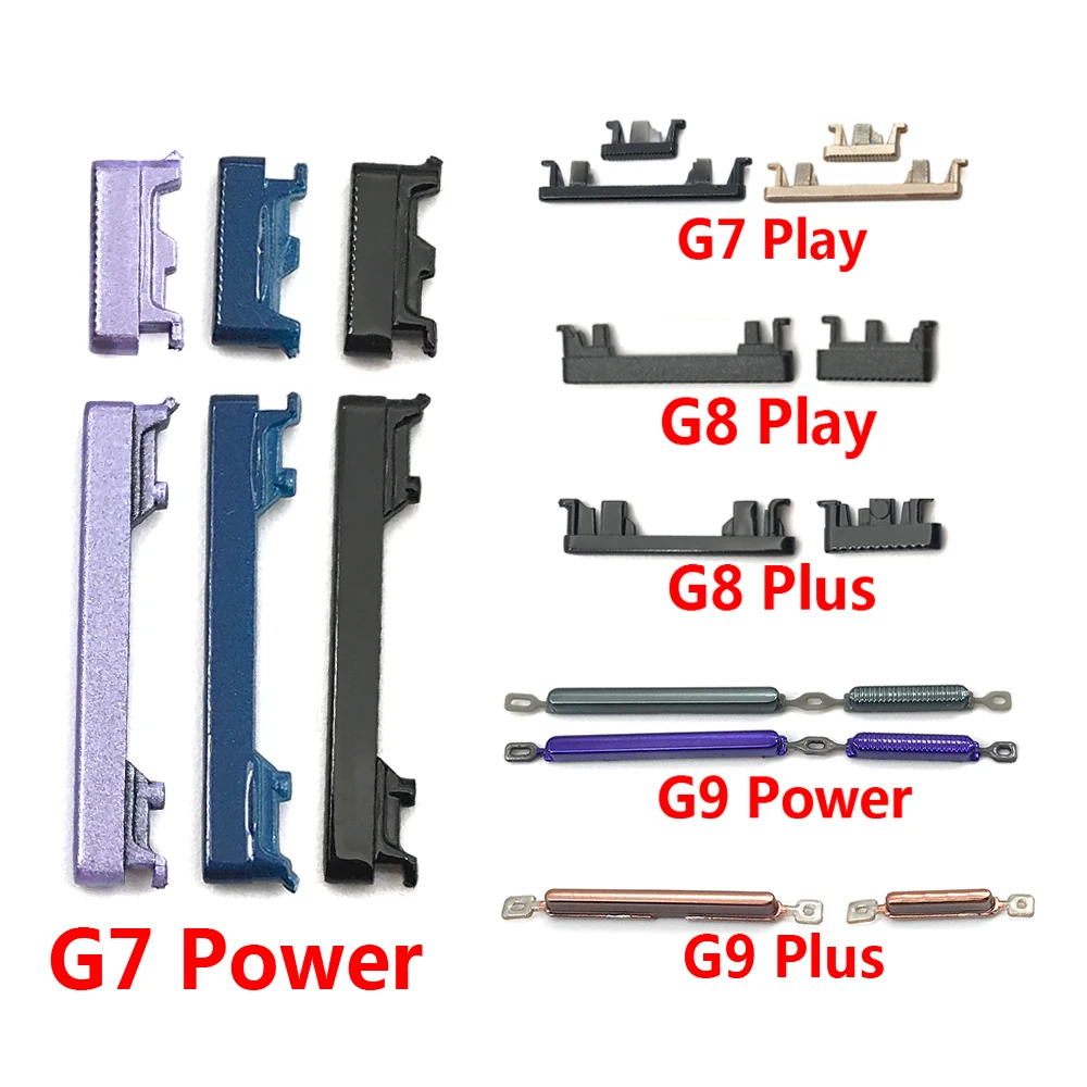 New Side Volume Button Power ON / OFF Buttton Key Set For Moto G9 Power G8 Plus G7 Play / G8 Power Lite Replacement Parts