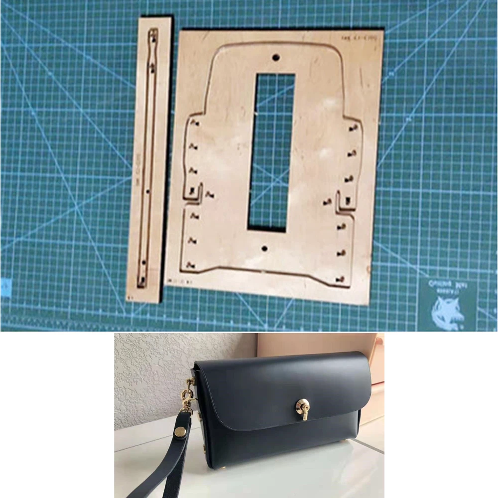 DIY leather craft no sewing cell phone bag women handbag die cutting knife mould metal hollow puncher 19.5x11x3.5cm