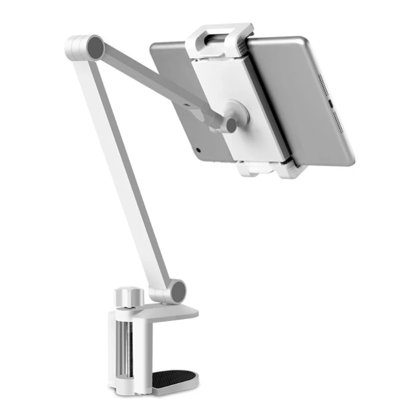 F3MA supporto per Tablet in lega di alluminio braccio lungo supporto per telefono cellulare angolo regolabile rotazione a 360 ° per Pad per telefono da 4-13''