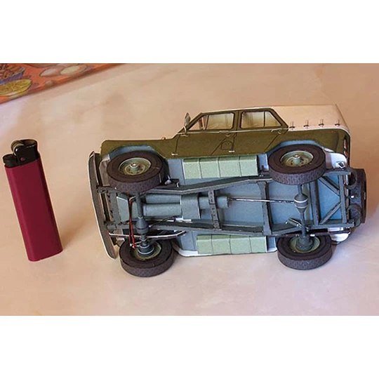 1:25 Scale WW II Soviet Union UAZ-469 Off-road Vehicle Model DIY 3D Paper Card Building Sets Military Model Toys