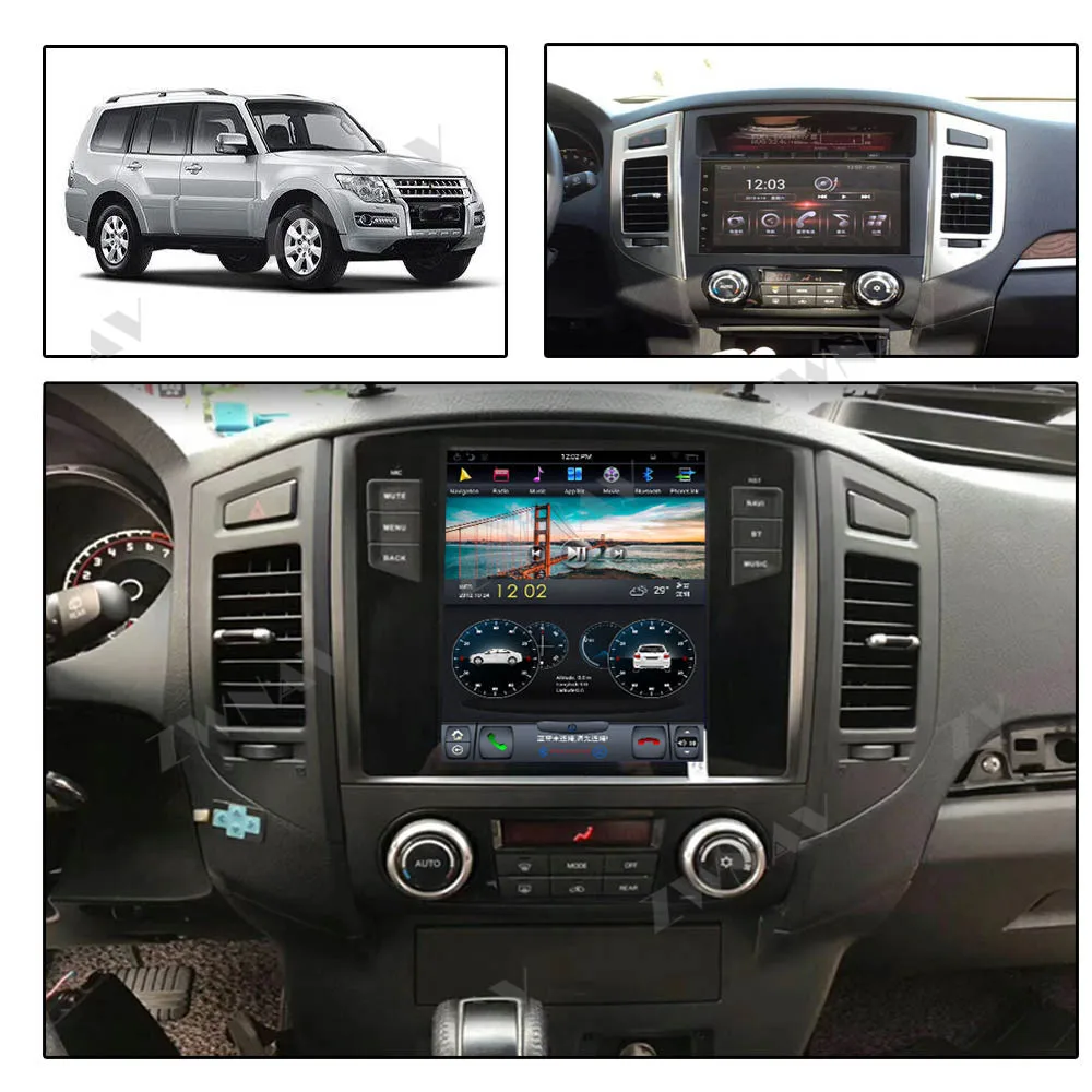 Android 10 PX6 4G128G for MITSUBISHI PAJERO V97 V93 Shogun Montero 2006+ screen Car multimedia Player unit BT GPS Radio stereo