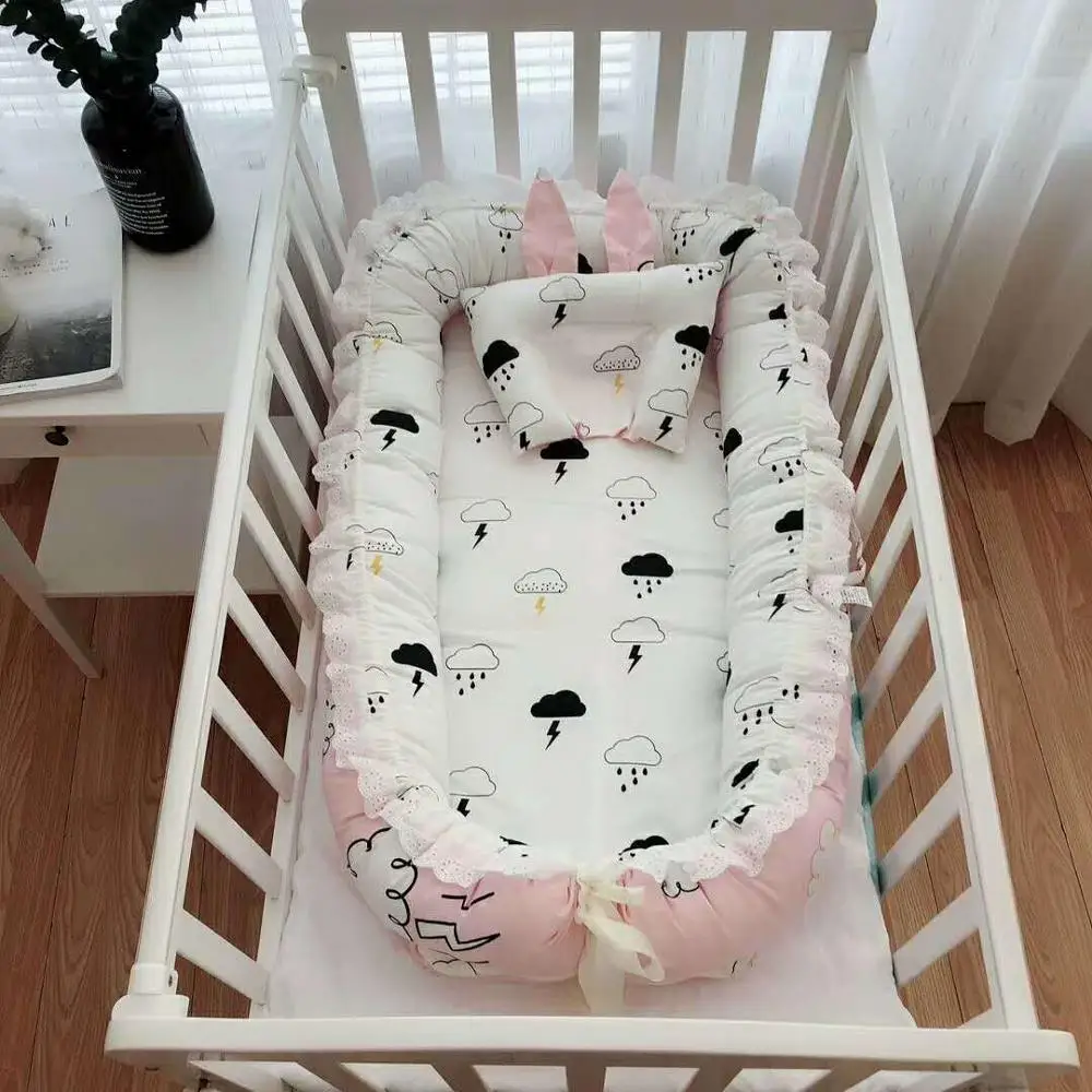 Baby Crib Portable Anti-pressure Infant Travel Nest Bed Foldable Bionic Bed for Newborns Baby Bed Bassinet Bumper Baby Playpen