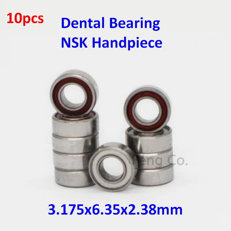 

10pcs High Speed Handpiece Turbine NSK Dental Bearings RUCA SR144TLZN 3.175x6.35x2.38mm SS Ball Dentist