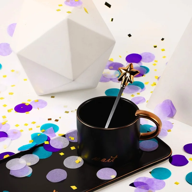 Unicorn Confetti Round Birthday Wedding Party Decoration Gold Tissue Paper Table Confetti Mermaid Baby Shower Supplies