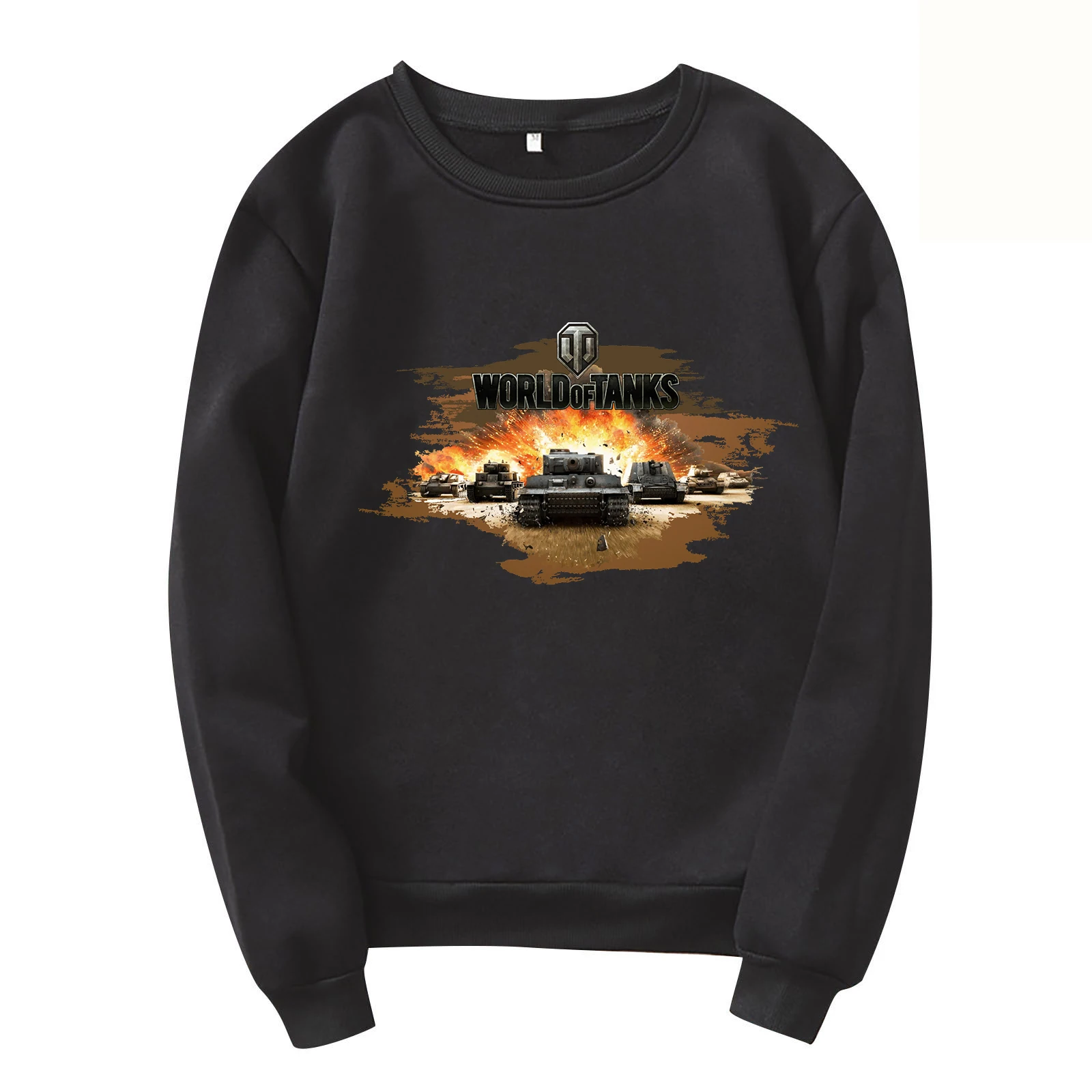 

Game World Of Tanks Streetwear Cotton Men Women Sweatshirt Casual Long Sleeve Round Neck Pullovers Autumn Winter Sweatshirt