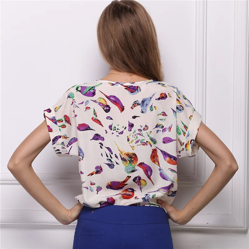 New Chiffon Shirt Women Elegant Blouses Tops And Blusas Batwing Sleeve Womens Casual Shirts Outwear Cheap Clothes China