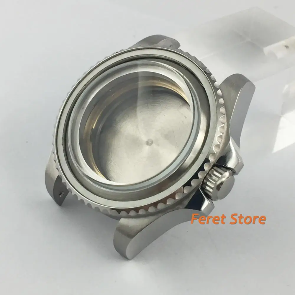 43mm Sterile SEA Case Silver Steel Case for Miyota 8215 8205 821A ETA 2836 Mingzhu DG 2813 3804 Seagull ST1612 movement p365