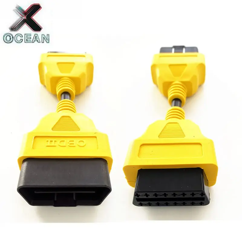 

For ELM327 OBD2 16Pin Extension Cable adapter 13cm 16 Pin Male to Female OBD II OBD2 yellow Extension Cable Connector