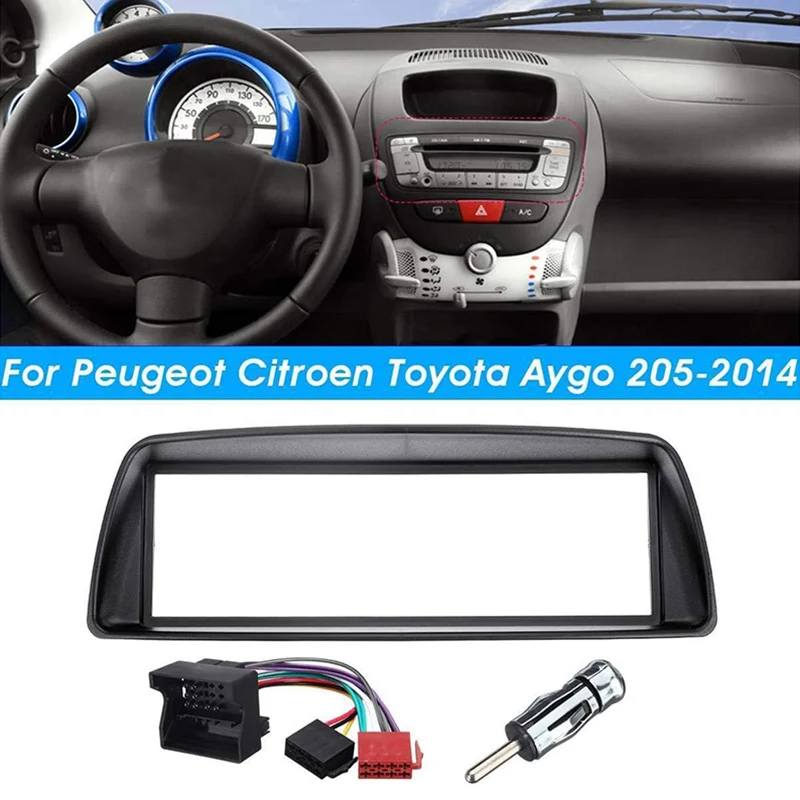 Car Radio Fascia Panel Frame 1 Din CD DVD Dash o Interior Cover Trim for Citroen C1 for Toyota Aygo for Peugeot 107