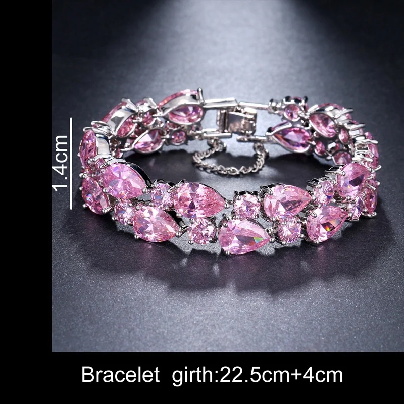 Ekopdee New Brand Fashion Mona Lisa Zircon Bracelet For Women Charm Multi Crystal Bracelets Female Wedding Party Bridal Jewelry