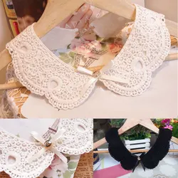 Tie White Fake Collar for Women Stand Detachable Collar Fake Girls Vintage Lace Ladies False Blouse Collar Apparel Accessories