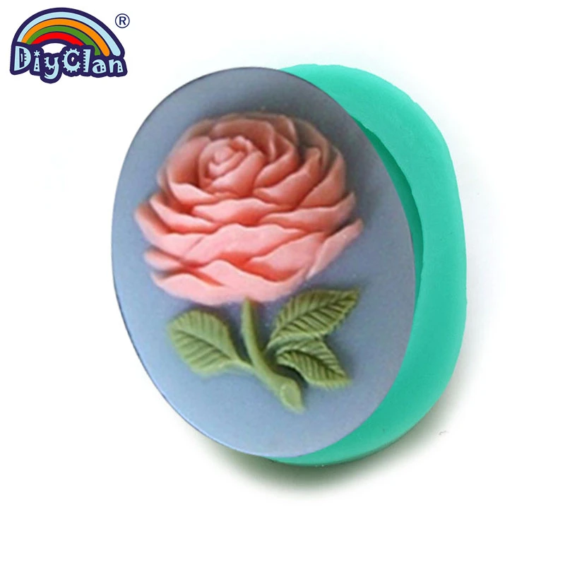 Del fiore Del Fondente Stampi In Silicone Per Tazza di Decorazione di Rosa In Resina Argilla Polimerica Decorazione Forma Gesso Mastice Aroma