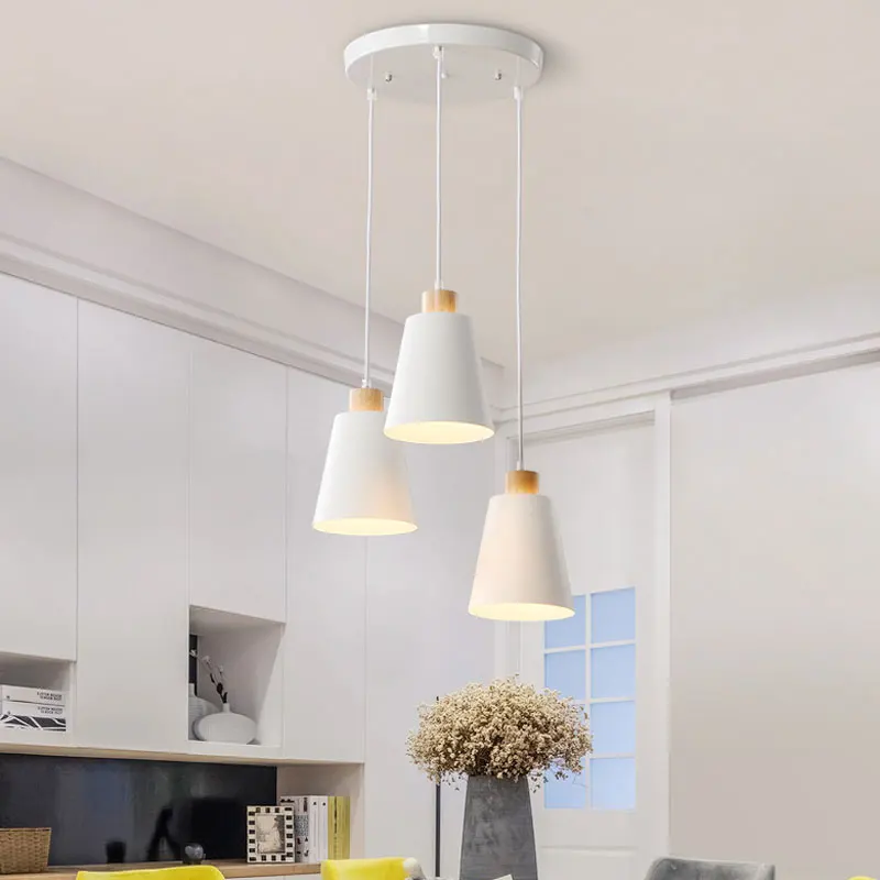 

Modern Iron Pendant Light Bedroom Dining Room Hang Lamp Nordic Metal Pendant Lamps Kitchen Light Fixtures Suspension Luminaire