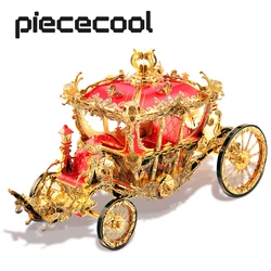 Piececool-Kits de construcción de modelo de rompecabezas de Metal 3D, el carruaje de princesa, juguete de rompecabezas DIY, regalos de cumpleaños de Navidad para adultos