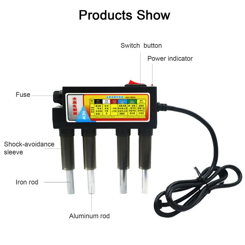 Protable Water Quality Electrolyser Household Test Electrolysis Iron Bars Water Tester Electrolyzer Quick Water Quality Monitors