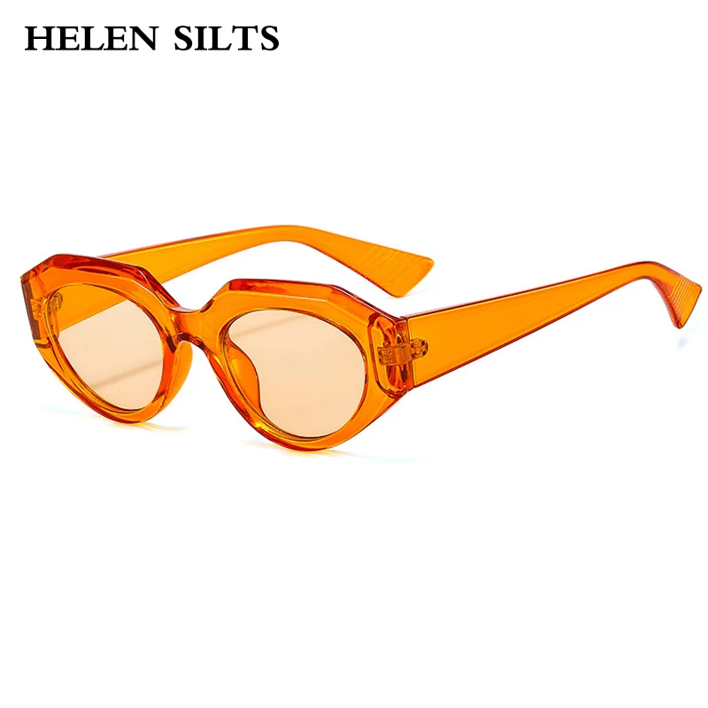 

Fashion Colorful Oval Sunglasses Women Brand Designer Vintage Cat Eye Sunglasses For Women Trending Orange Shades Female Glasses