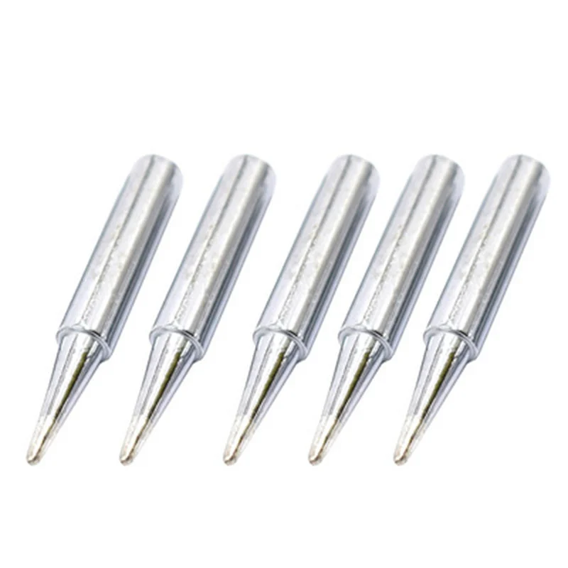 5PCS  Pure Copper Soldering Iron Head 936 Soldering Iron Head Set  Electric Soldering Iron Tip I+B+K+2.4D+3C