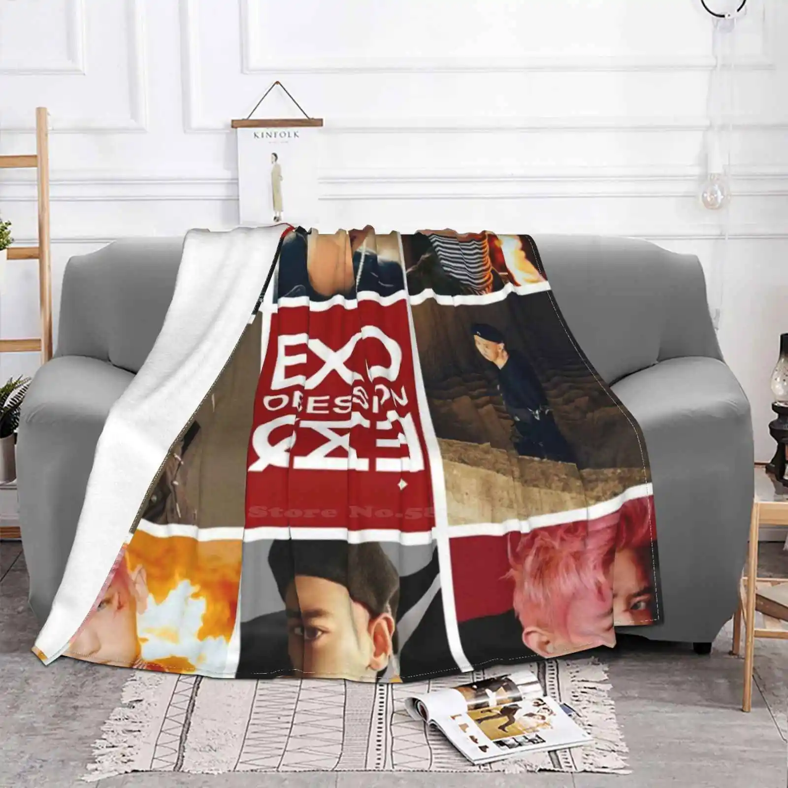 Chanyeol Air Conditioning Blanket Soft Warm Light Thin Blanket Kpop Dark Boy Hot Bad Red Chanyeol X