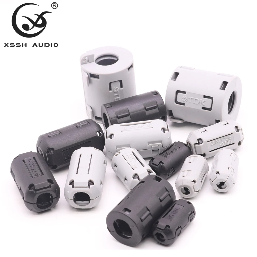 10 قطعة 11 مللي متر الراقية XSS الصوت YIVO الأسود المغناطيسي المفاجئة على EMC خط الفريت الأساسية RF تصفية RFI EMI الضوضاء القامع كابل كليب