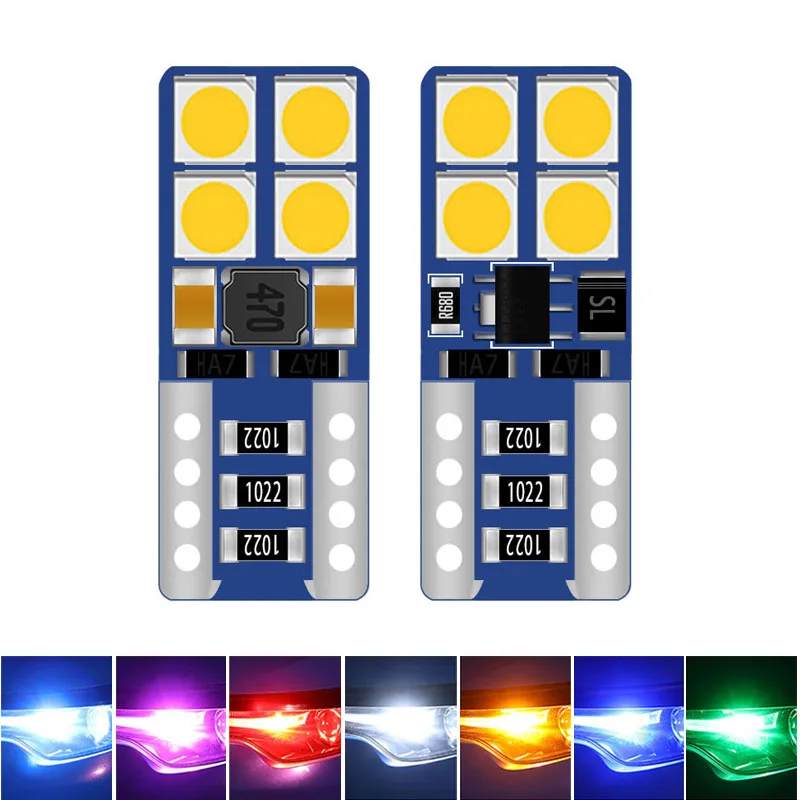 2PCS High Quality T10 W5W 194 168 192 Led Tail Light 3030 8smd 12V for Car Led Auto Map Lamp CANBUS NO Error Marker Parking Bulb