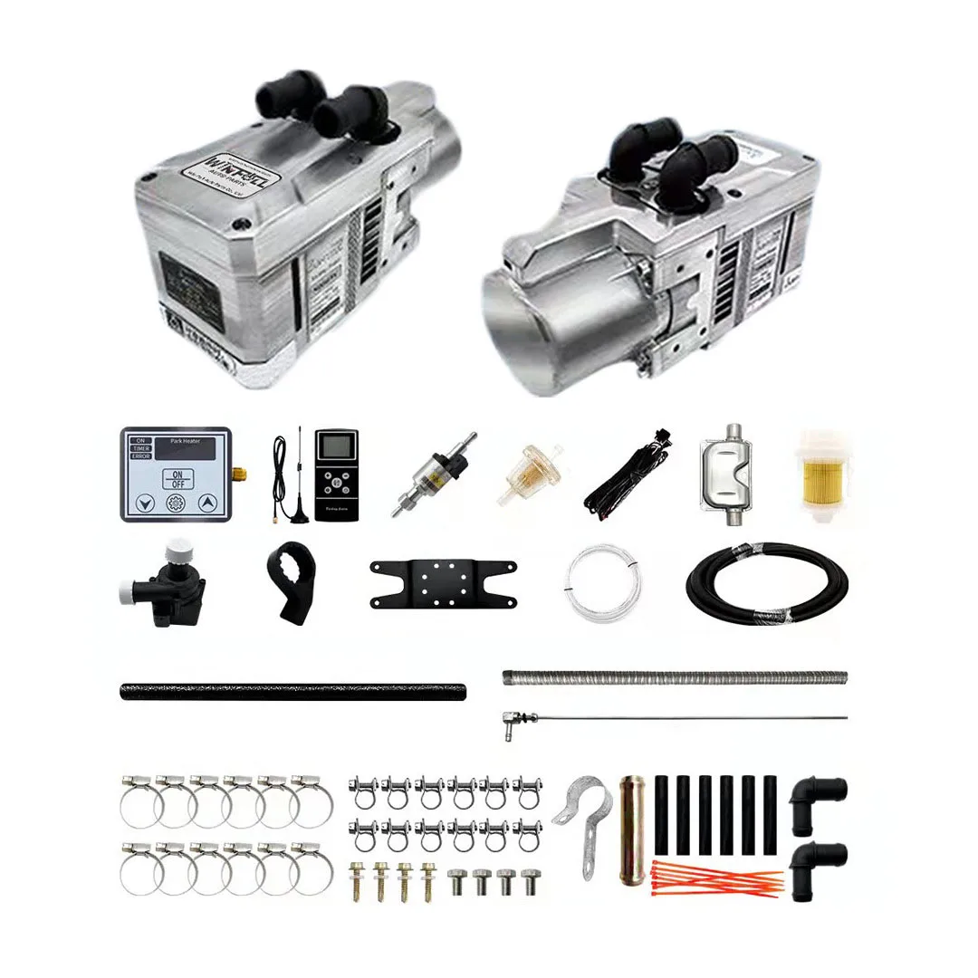 Aquecedor de ar a gasolina 12v 5kw, encanamento de água com controle remoto, display lcd, estacionamento, carro, gasolina, pré-aquecedor diesel