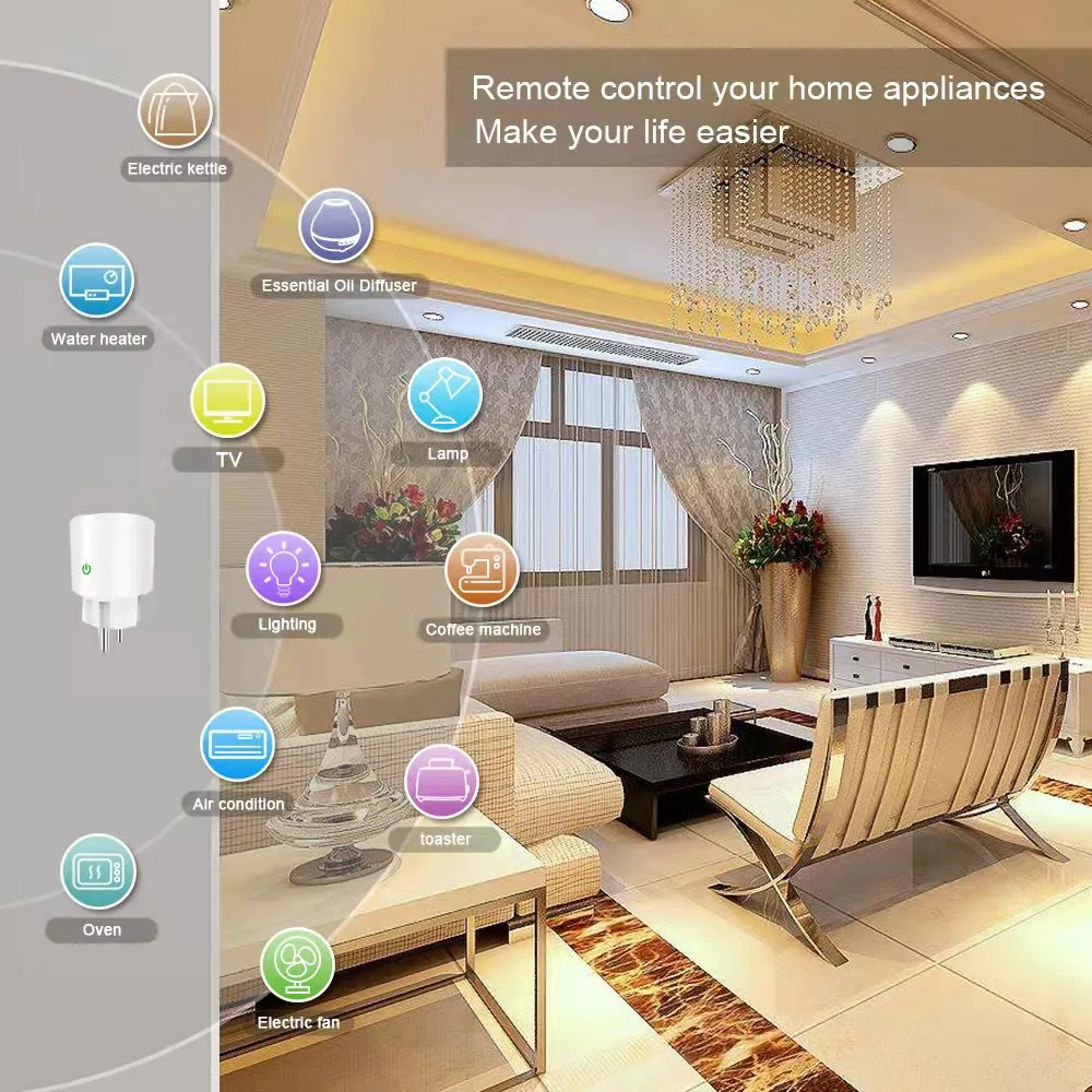 WIFI wireless timer switch plug bathroom kitchen timer socket 230V 110V mobile phone arbitrary control time timer socket