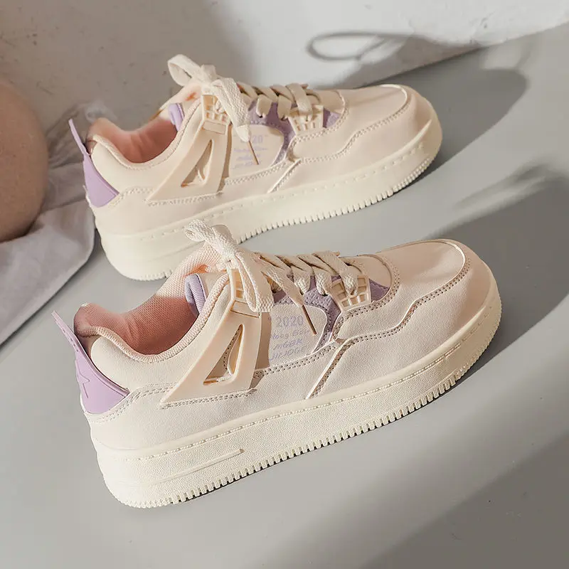 2021 Sports Shoes Women's Sports Shoes Spring and Autumn Apartment Kawaii Running Fashion Harajuku Vulcanized Cute Running Shoes