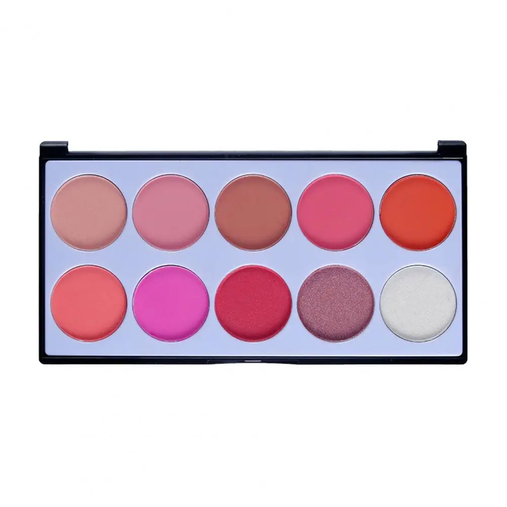 Palette de fards à joues pour le visage, poudre à petits pigments, ombre à Contour, effet permanent, éclaircissant, teinte de la peau