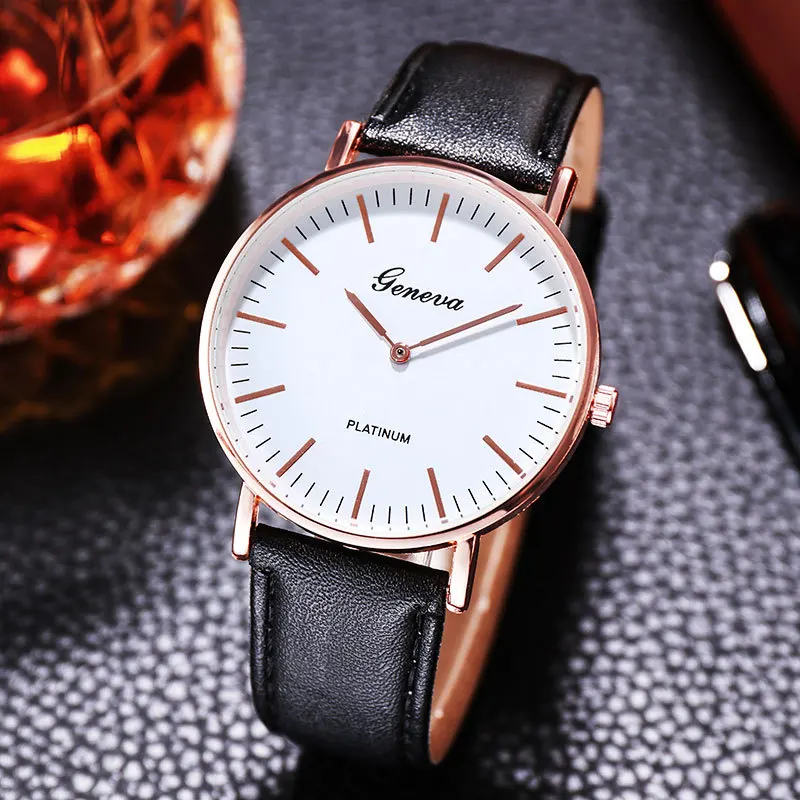 New Men Luxury Watches Famous Brand Women Thin Leather Strap Watch Men Business Casual Quartz Watch Relogio Masculino Hot Sale