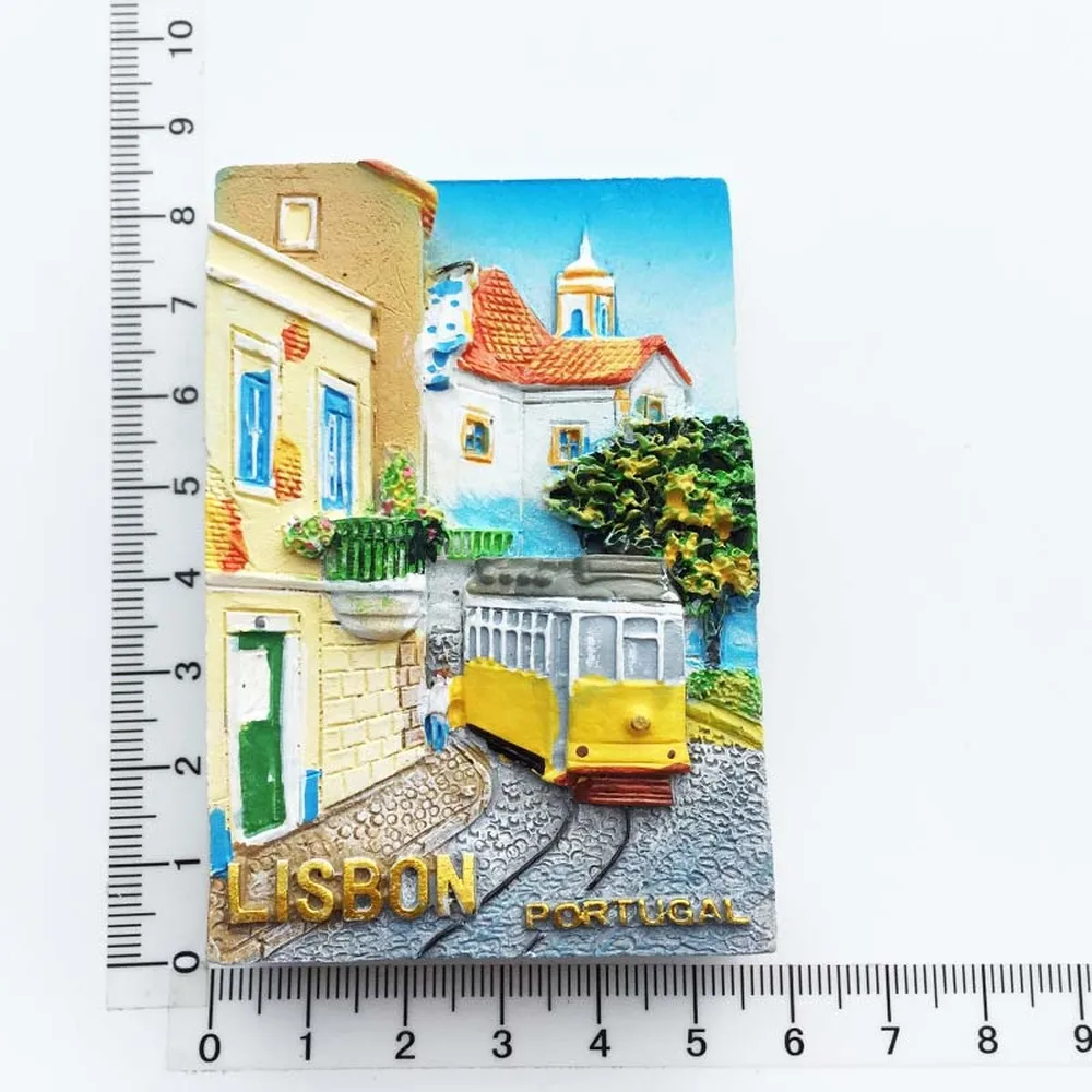 

BABELEMI 1pcs Lisbon Portugal Creative Fridge Magnet Souvenir Tram Fridge Magnets Decorative Refrigerator Home Decorations