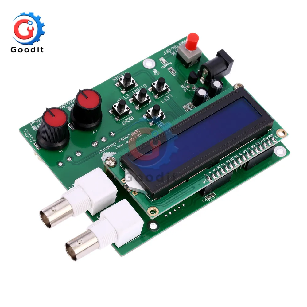 DDS Function Signal Generator Module Sawtooth Triangle Wave Sine Square Sawtooth Wave Kit 1Hz-65534Hz DC 7V-9V LCD Display