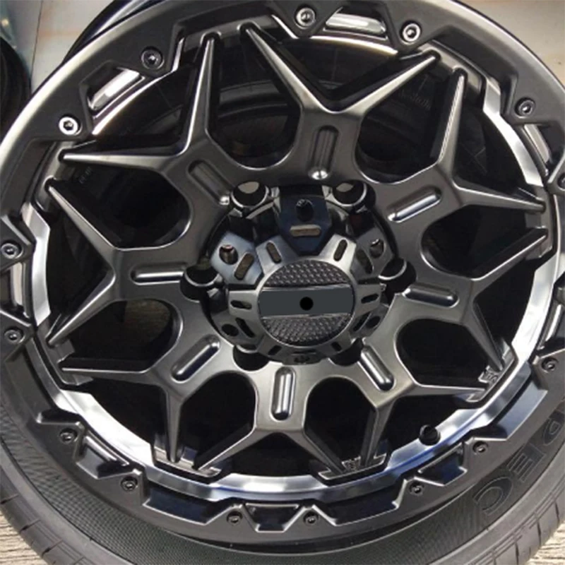 4PCS 138mm 104mm Car Wheel Center Hub Cover For Mags 15x7 6holes Decoratio Dust Rim Caps Modification Styling Blac Plastic