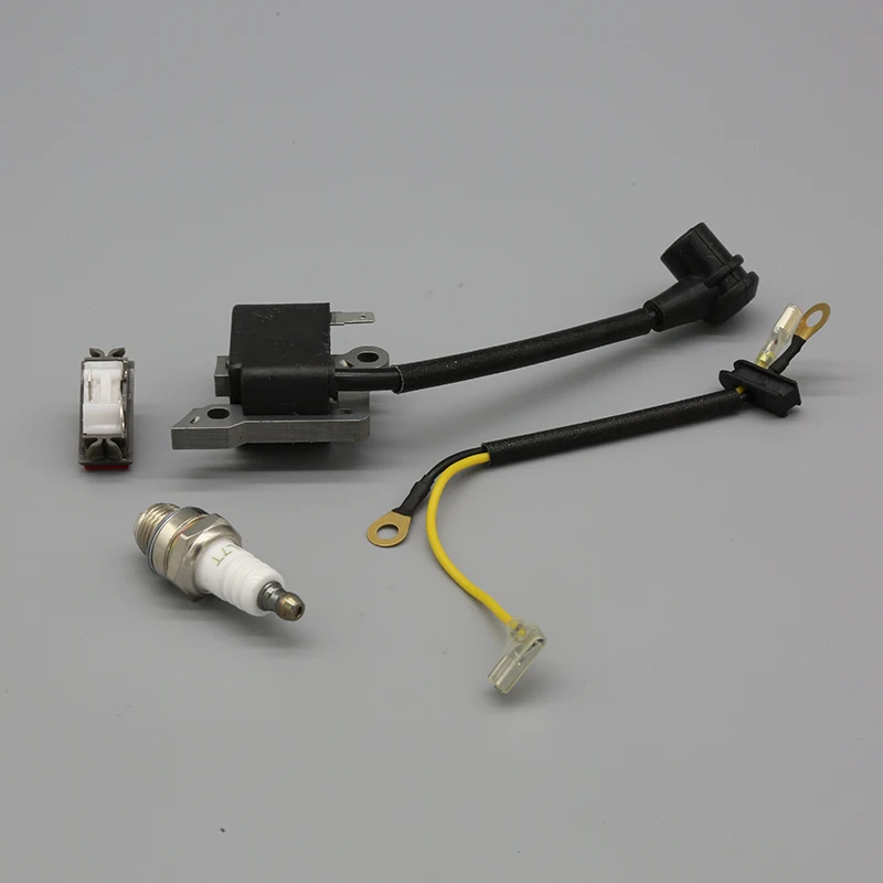 Ignition Coil สวิทช์หยุด Spark Plug ชุด Fit สำหรับ HUSQVARNA 136 137 141 36 41 26 23สวนเครื่องมือแก๊สชิ้นส่วนลูกโซ่