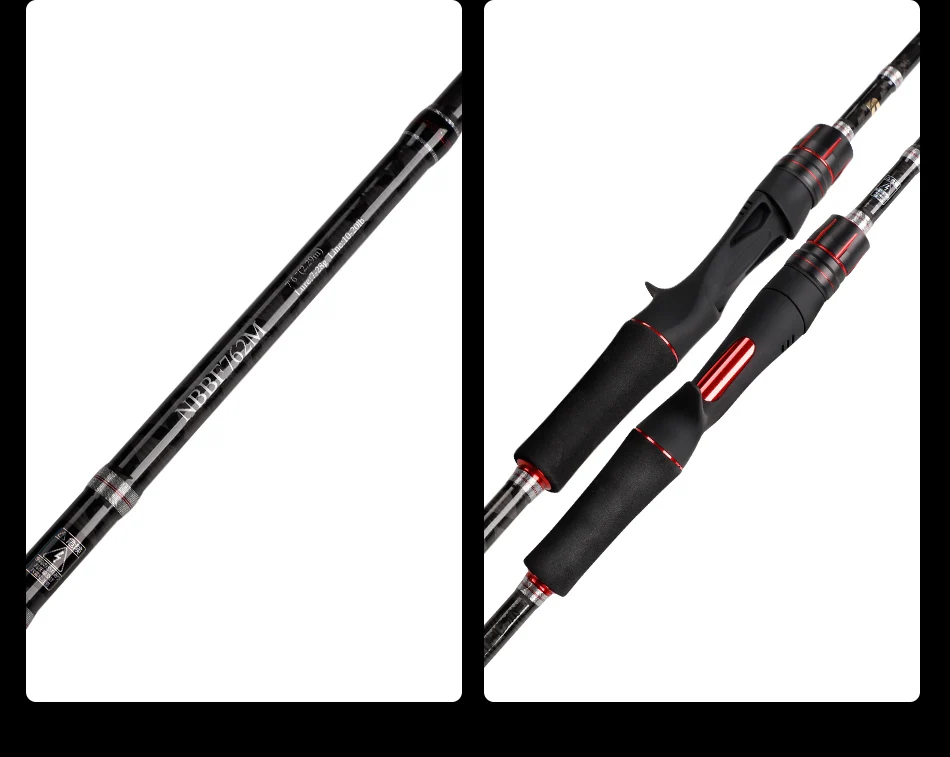 Noeby Spinnerei Casting Angelrute 2,13 m 2,29 m M MH Power 2 Abschnitt Süßwasser Stangen Locken Gewicht 7-35g für Bass Angelrute – Detail 15