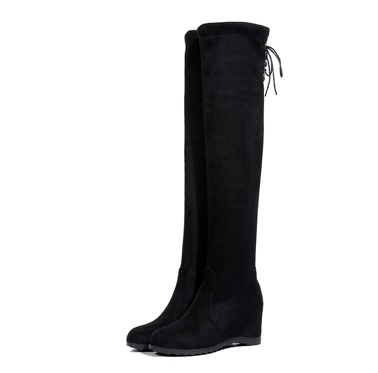 Sexy Lace Up Over Knee Boots Women rome style Boots Women Flats Shoes Woman suede long Boots Botas Winter Thigh High Boots 35-43