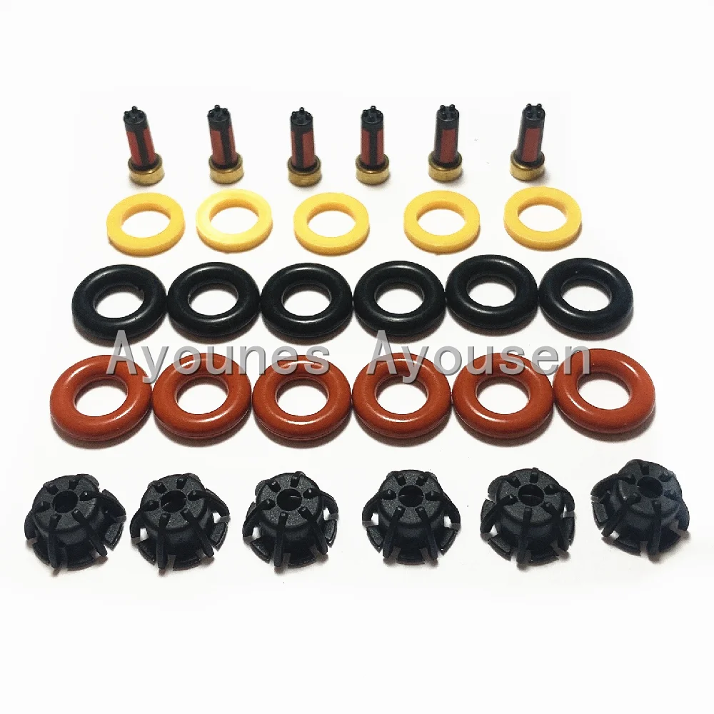6sets Fuel Injector Repair Kit 0280150440 13641703819 For BMW E60 E39 520i 523i 525i 528i E36 328i  E36 car replacement AY-RK004