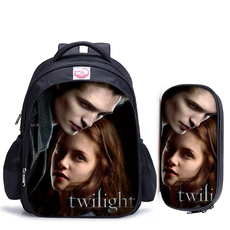 16 Inch Twilight Backpack for Teenage Girls Boys Book Bag Mochila Travel Bag Children School Backpacks