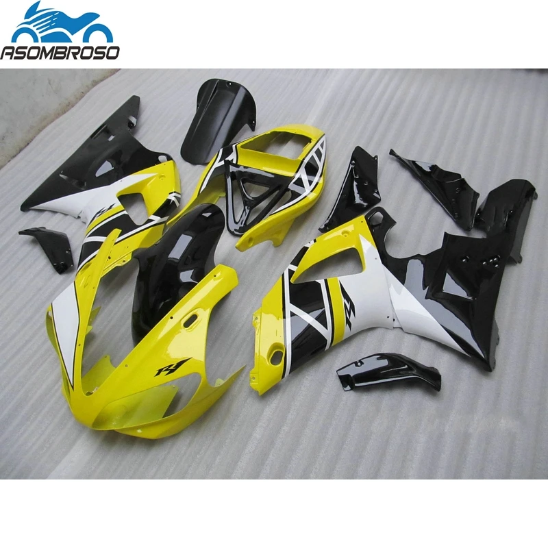 

Street Sports Racing Motorcycle Bodywork fairings for YAMAHA R1 fairing kit 2000 2001 yellow black fairing set YZFR1 00 01 HJ35