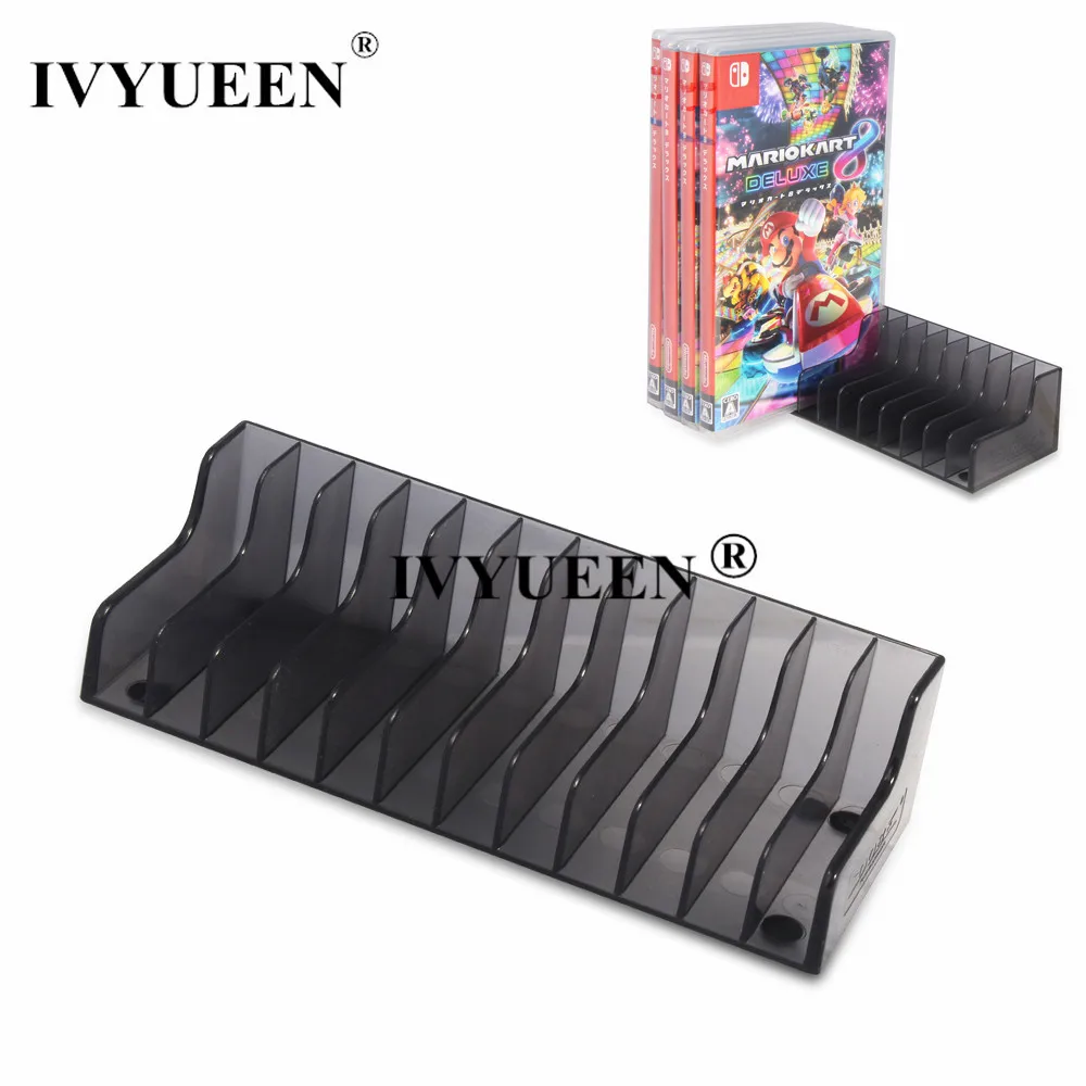 IVYUEEN Game Card Box Storage Stand for Nintendo Switch Console CD Disk Holder Support 12 Pcs Card Box for Nintendoswitch Lite